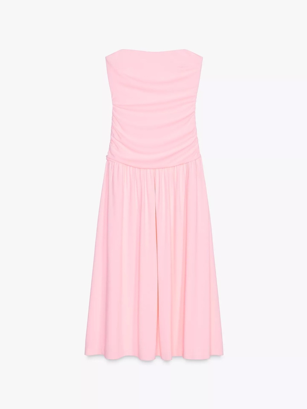 Zara - Ruched Strapless Dress